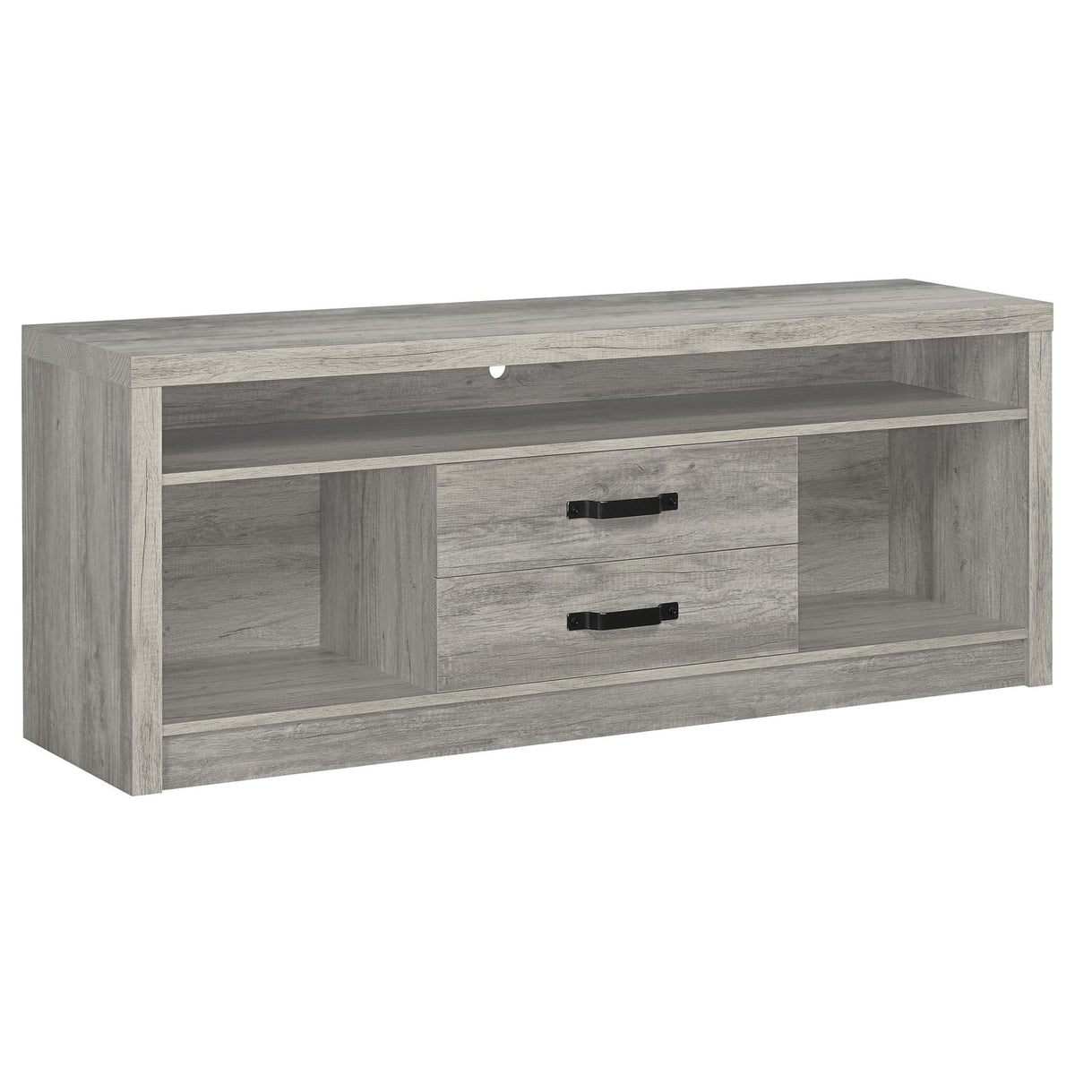 Burke 3-piece 59-inch TV Entertainment Center Grey Driftwood