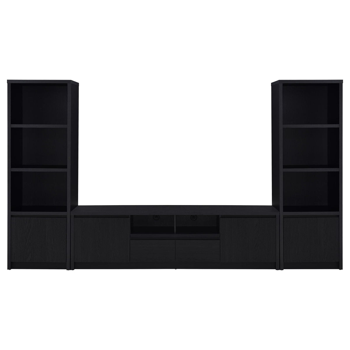 Winfield 3-piece Entertainment Center 78-inch TV Stand Black