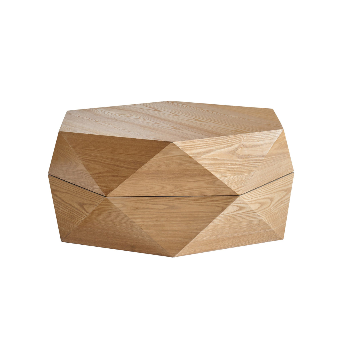 36.61'' Retro Style Polygon Flip Top Coffee Table