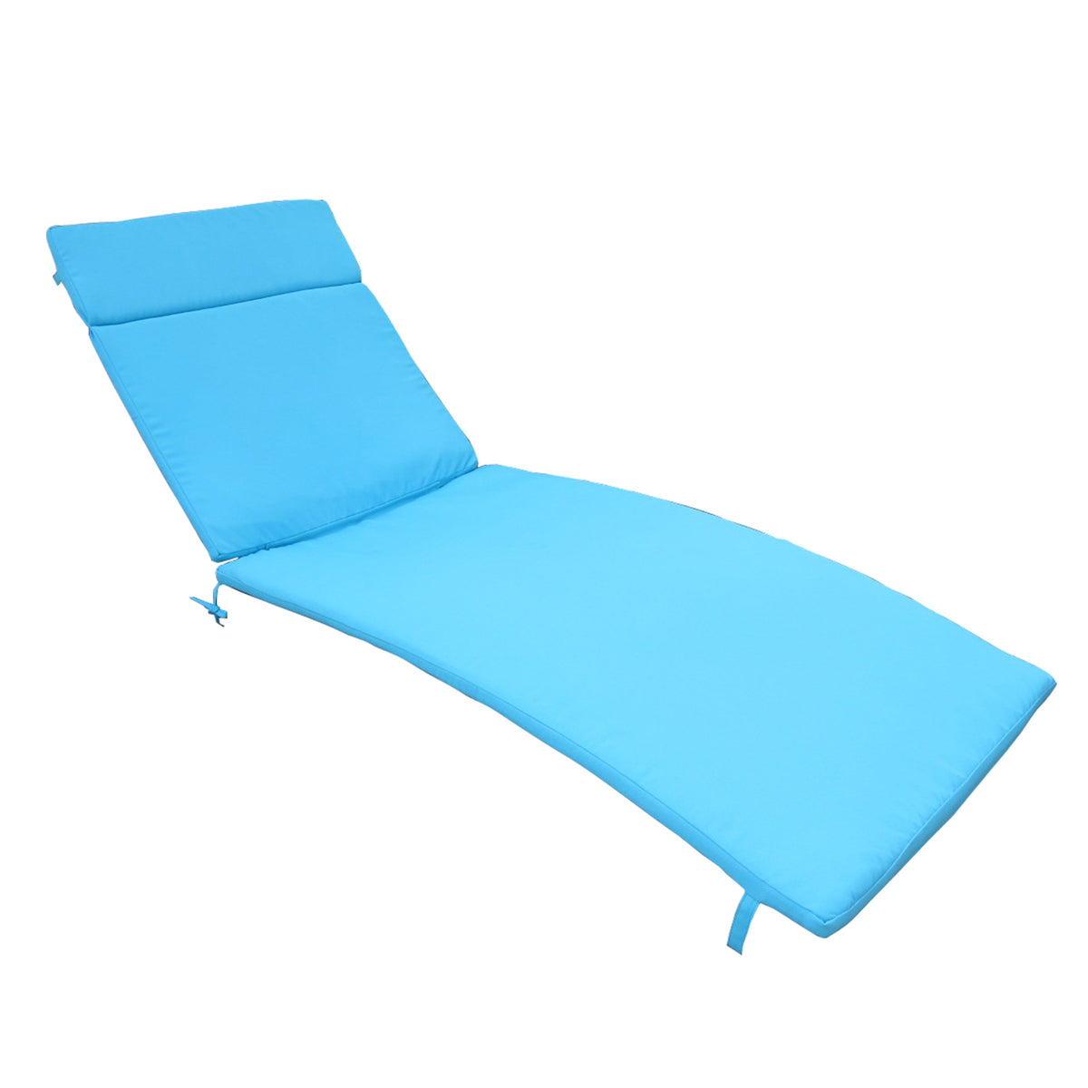 Salem Outdoor Chaise Lounge Cushion 2PCS Blue Fabric