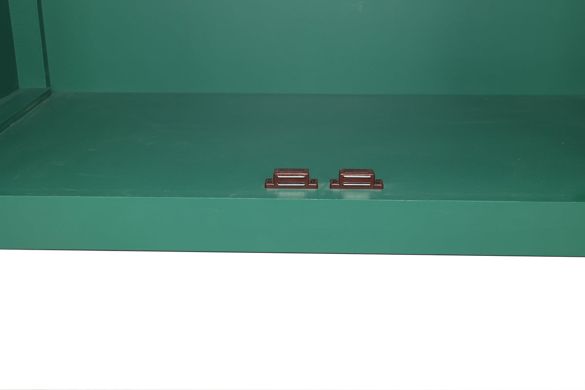 59in Green Accent Cabinet with 4 Doors Mid Century Modern Buffet