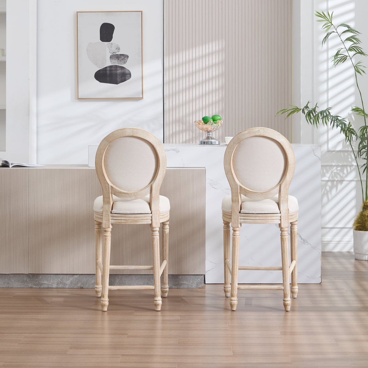 French Country 26'' Height Bar Chairs Set of 2