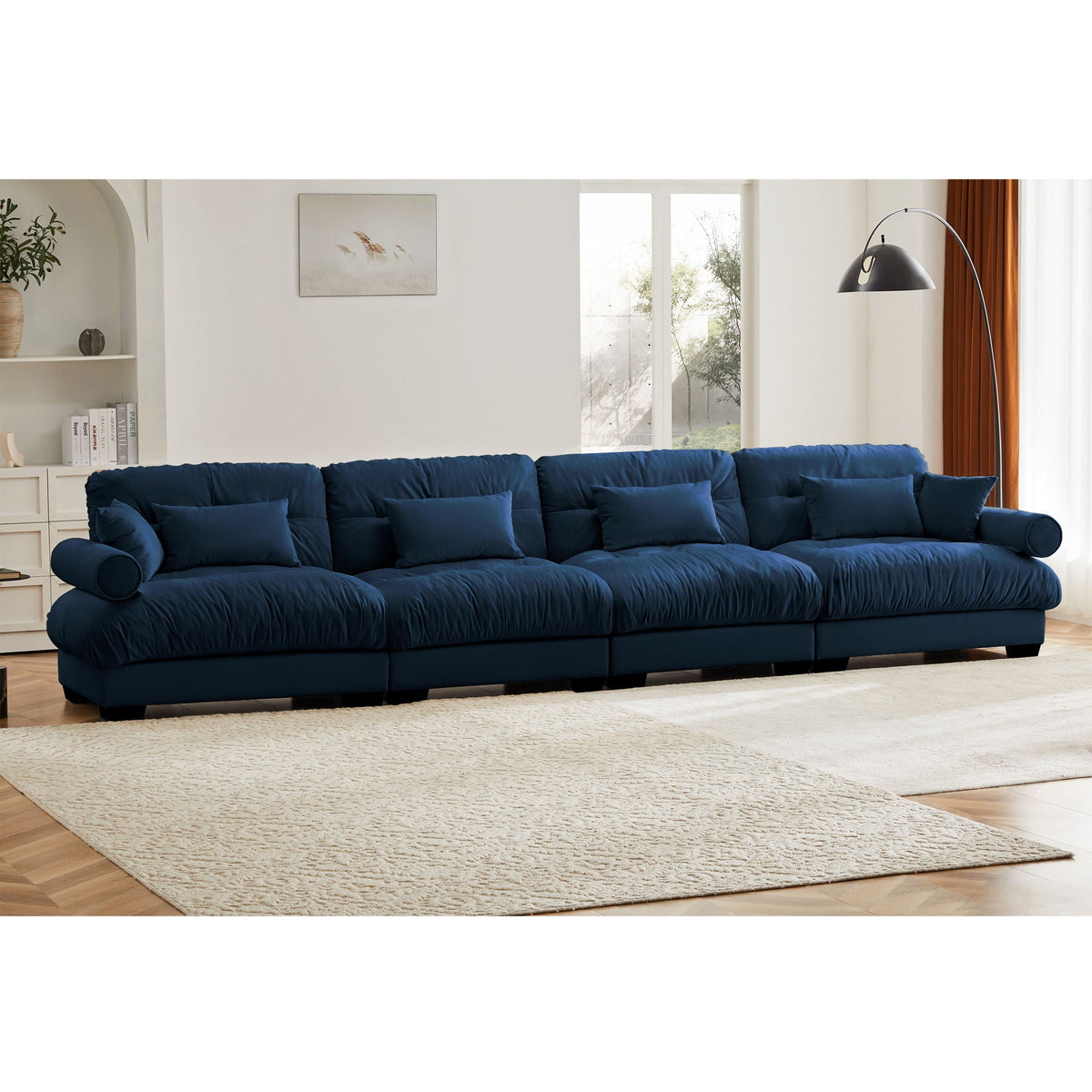 Super Comfort Oversized Modular Sectional Sofa, Deep Seat Convertible L Shaped Couch