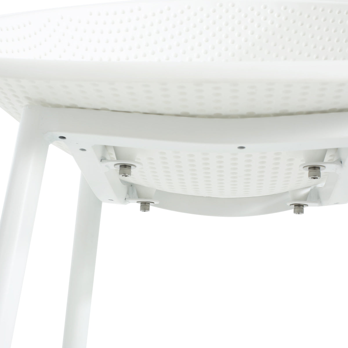 Modern Gable Outdoor Barstool Set of 2 in White