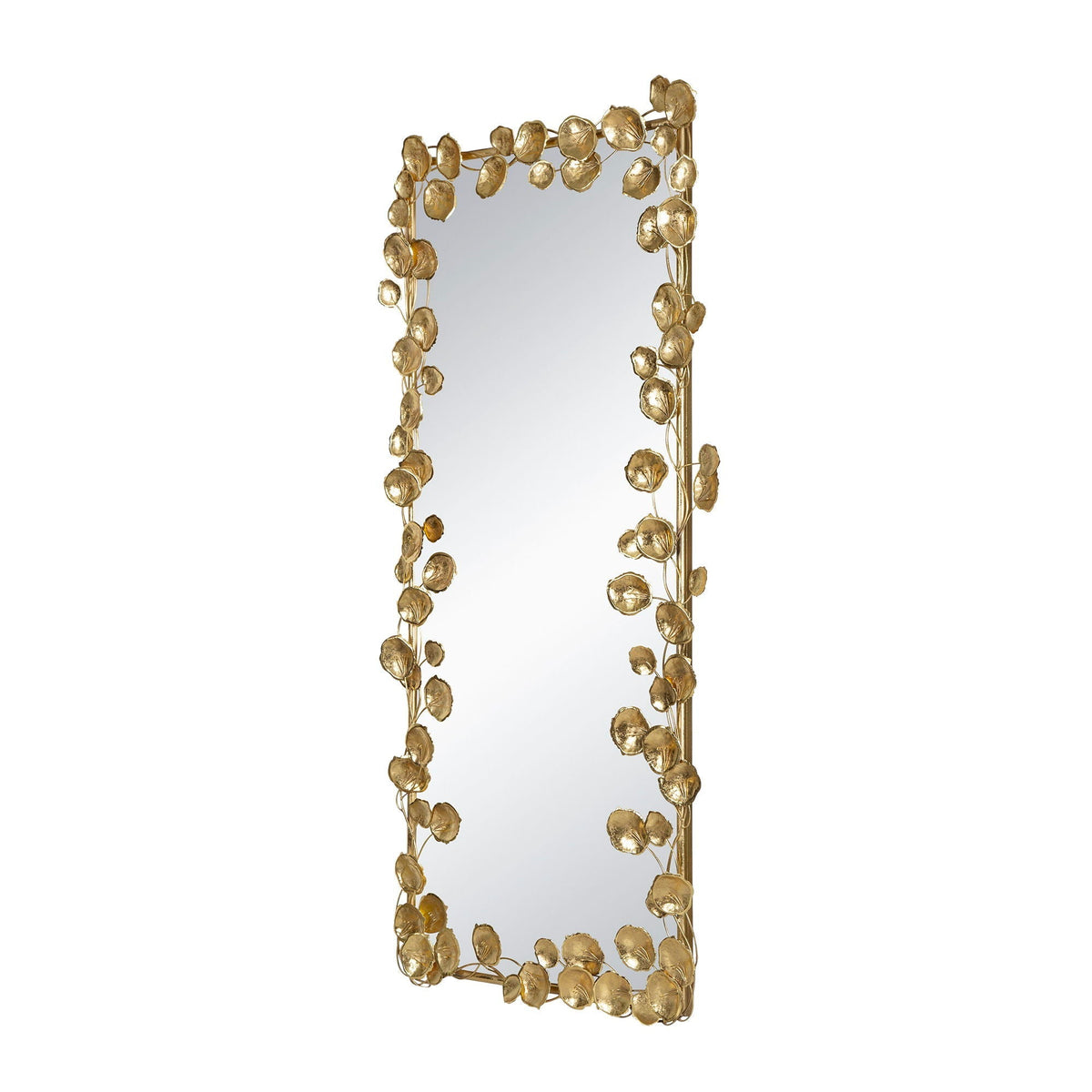 Full Length Mirror with Gold Leaf Accents