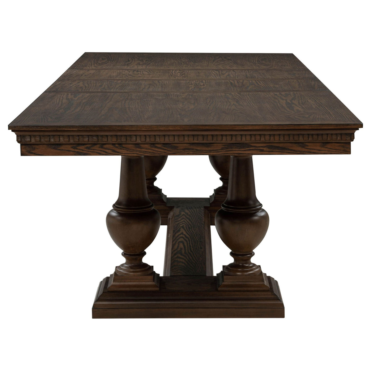 Ridgewell 9-piece Rectangular Trestle Dining Set Dark Oak