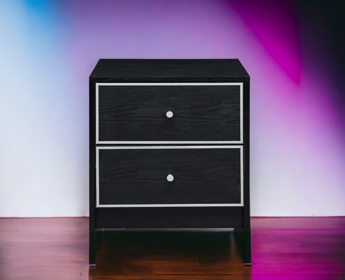 Modern Black Nightstand Table