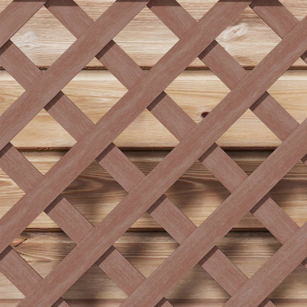 Outdoor Brown Wooden Raised Garden Bed Planter Box with Lattice Trellis