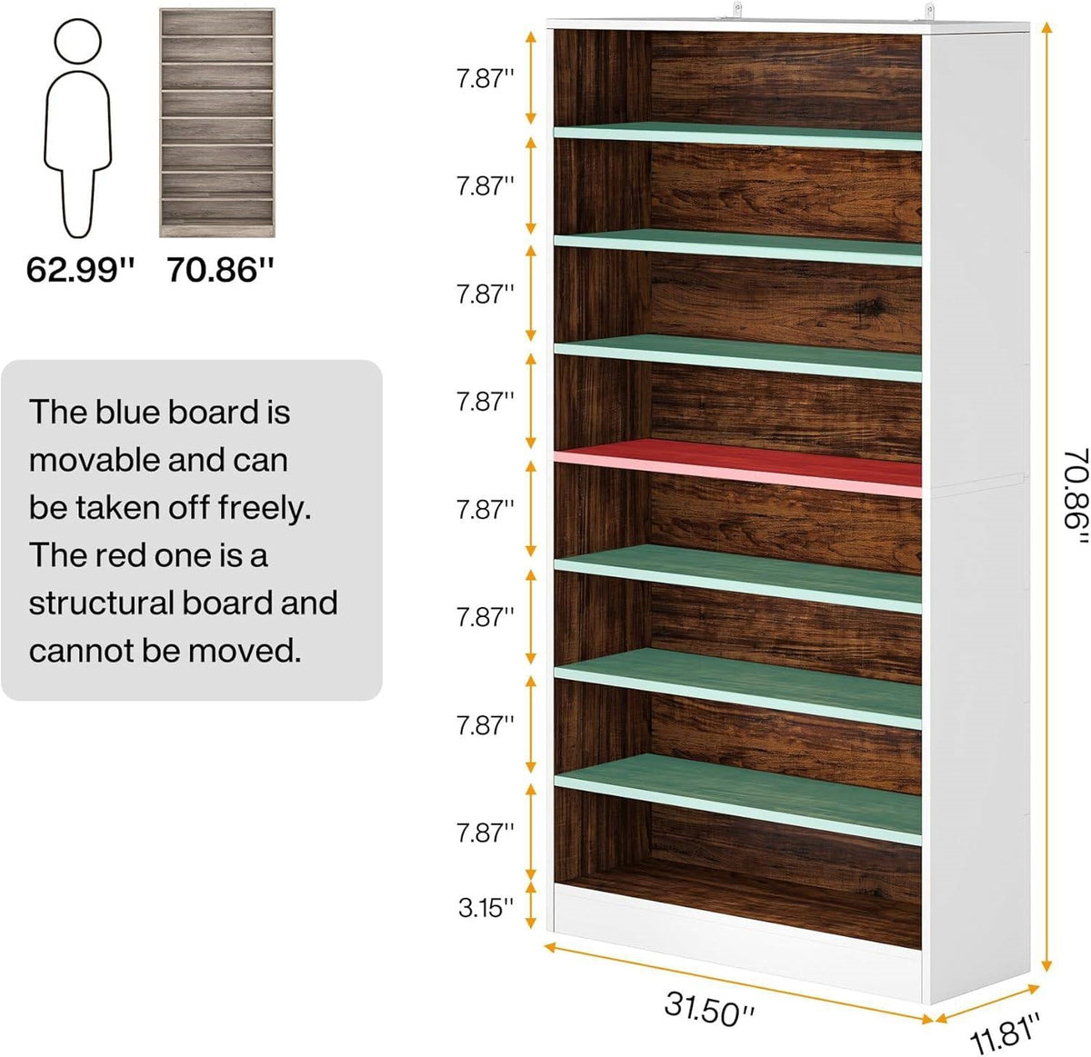 9 Tier White/Brown Wood Shoe Storage Cabinet, Holds Up To 45 Pairs