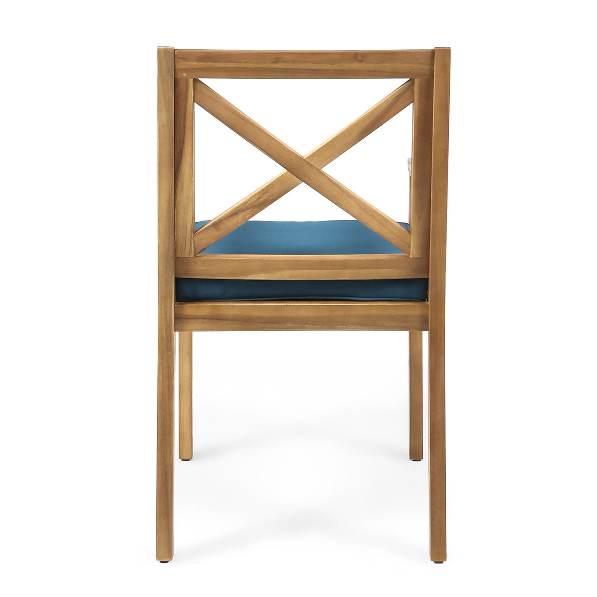 Perla Dining Chair 2pcs with Blue Cushions