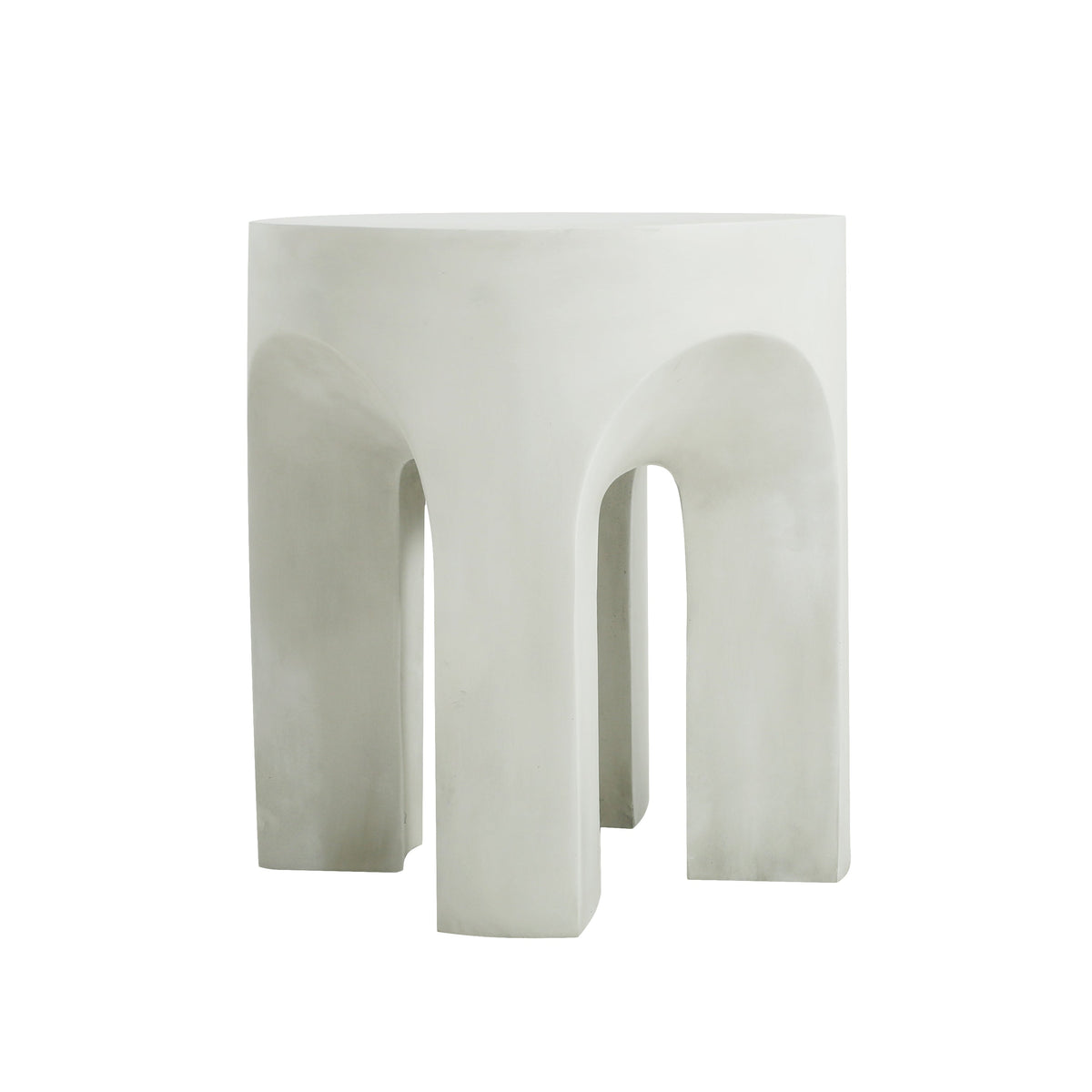 Outdoor MGO Round Top Side Table in Antique White