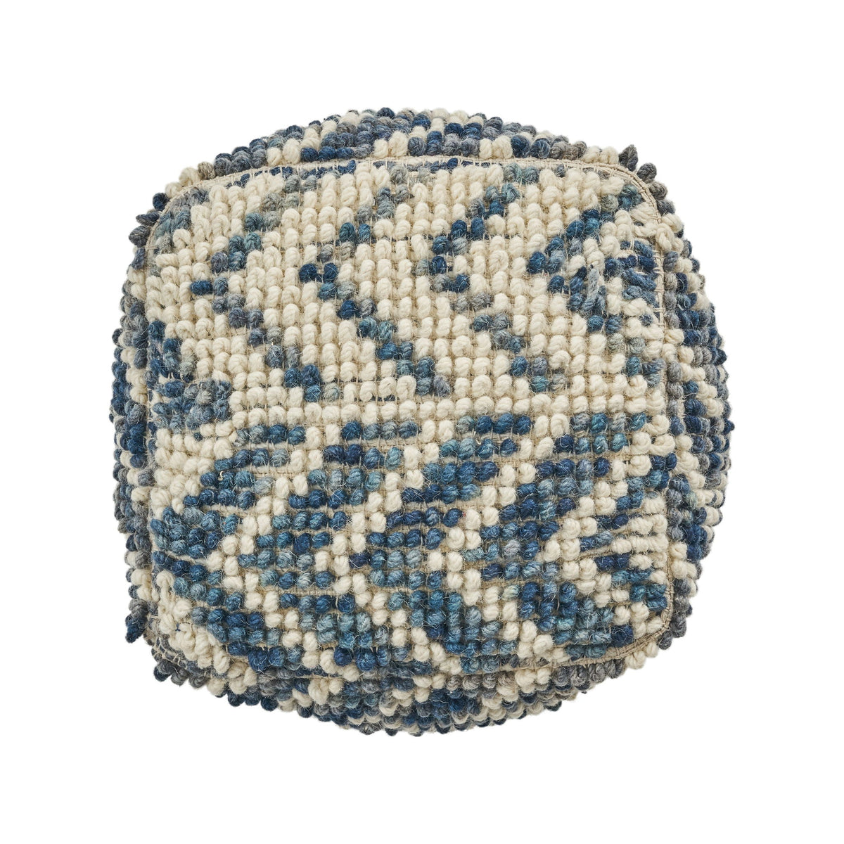 Alina Wool and Cotton Pouf - Natural