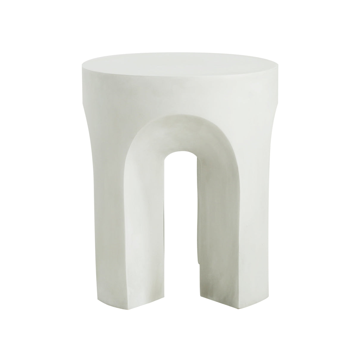 Outdoor MGO Round Top Side Table in Antique White