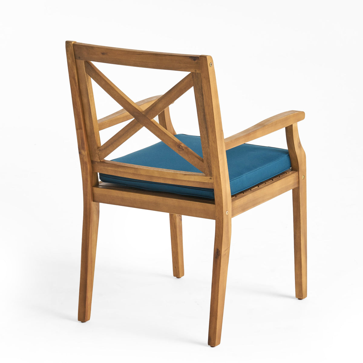 Perla Dining Chair 2pcs with Blue Cushions