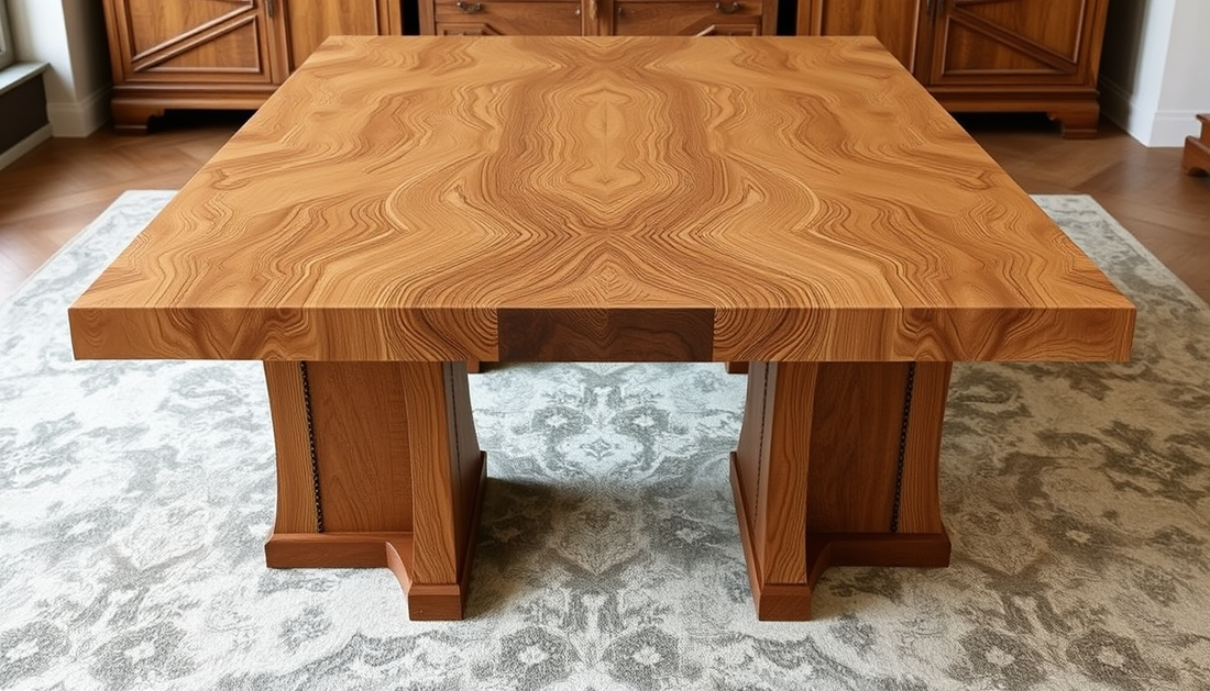 Bespoke European Oak Dining Tables: Bouclé Textures Meet Full-Grain Leather for Modern Luxury Interiors