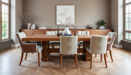Editorial Spotlight: Handcrafted European Oak Dining Tables with Bouclé Textures and Full-Grain Leather for Contemporary Luxury Interiors