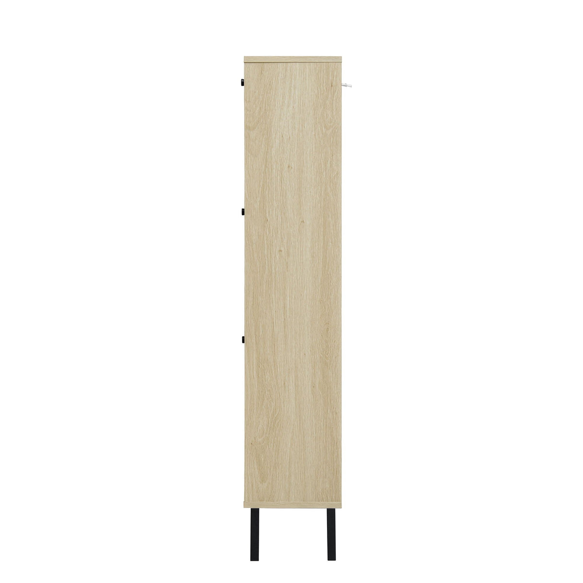 Modern Rattan 3 Door Shoe Rack Cabinet for Entryway