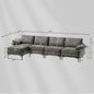 Extra Large L-shaped Sectional Sofa with Reversible Chaise and 2 USB Ports for 4-5 People
