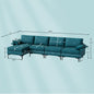 Extra Large L-shaped Sectional Sofa with Reversible Chaise and 2 USB Ports for 4-5 People