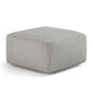 Nate Square Pouf Patterned Grey Melange