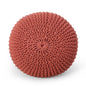 Bordeaux Knitted Cotton Round Pouf Ottoman Floor Cushion