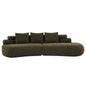 122" Curved Sectional Sofa with Modular Design - Olive Green