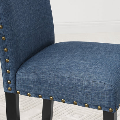 Eleanor Upholstered Dining Chairs with Nailhead Trim - Set of 2
