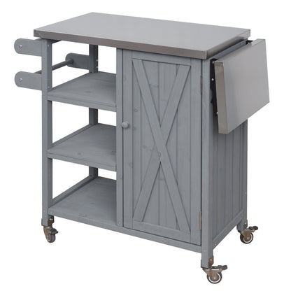 Foldable Outdoor Kitchen Island Patio Kitchen Cart