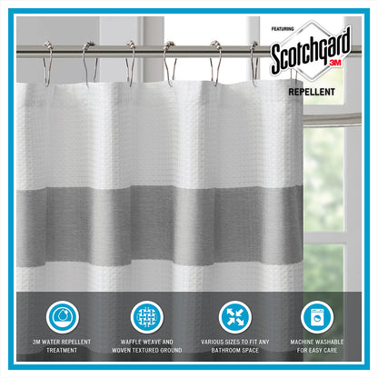 Shower Curtain with 3M Treatment Grey 72x72"