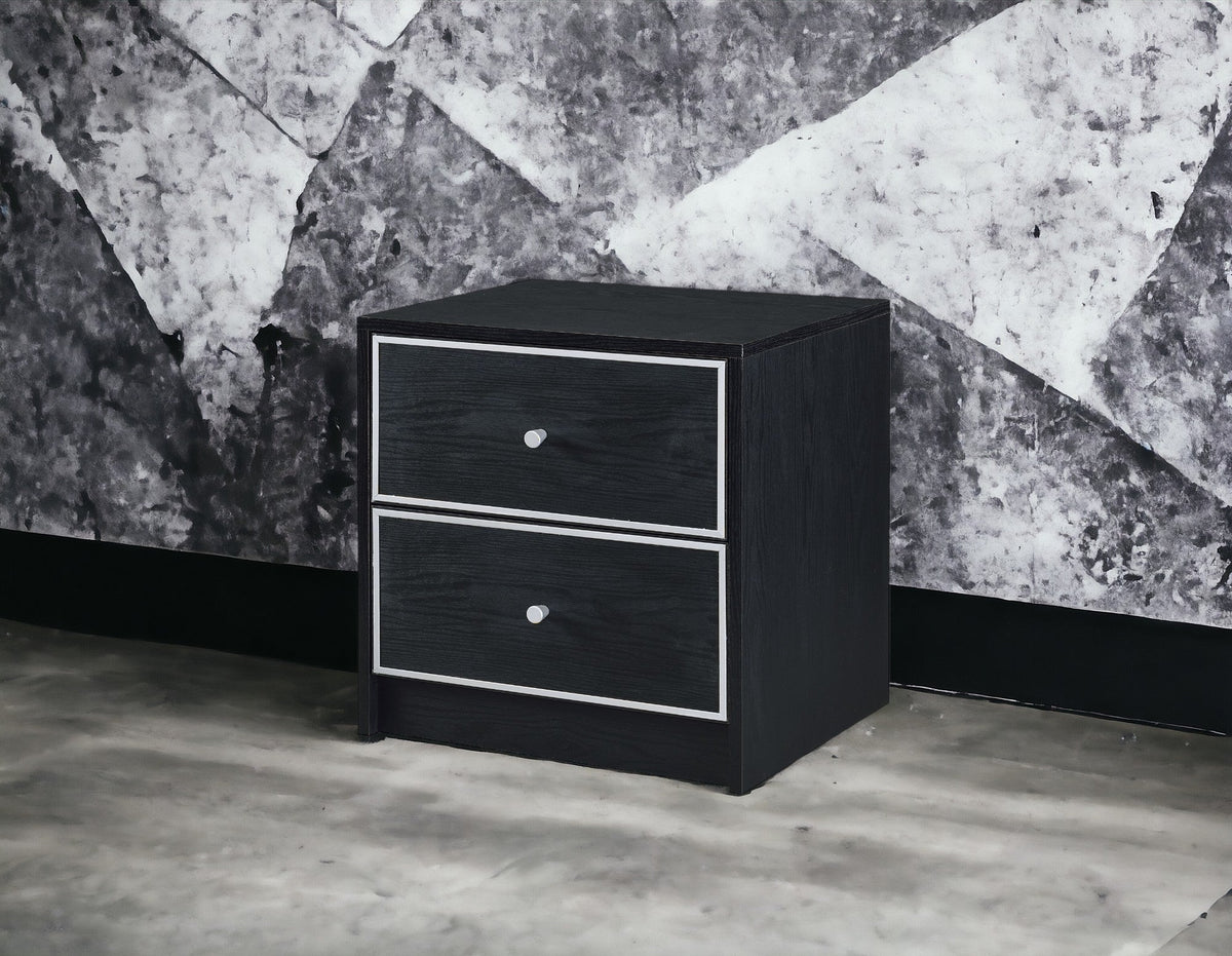 Modern Black Nightstand Table