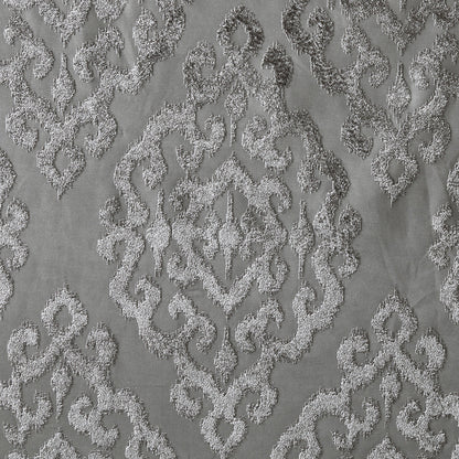 Knitted Jacquard Damask Total Blackout Grommet Curtain Panel