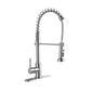21" Commercial Kitchen Faucet With Dual Function Pull Down Sprayhead In, Stainless Steel - Brushed Nickel