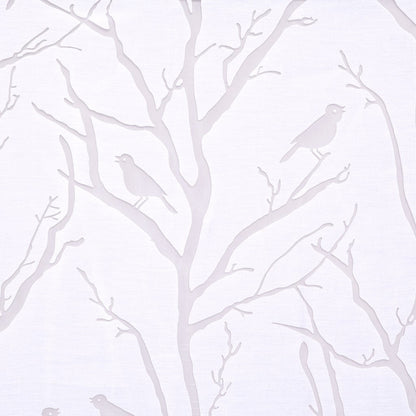 Grommet Top Sheer Bird on Branches Burnout Window Curtain Panel