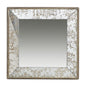 Antique Rectangle Mirror with Floral Accents