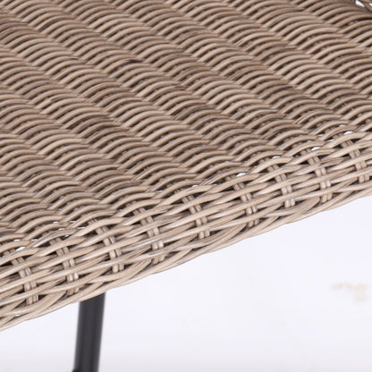 Ladd Outdoor Metal Wicker Barstool Set of 2