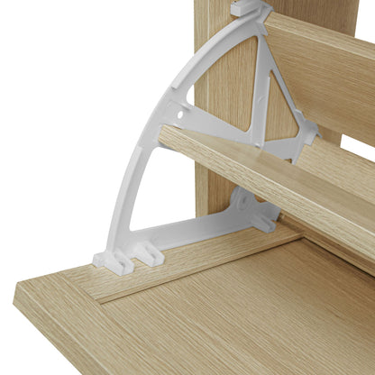Modern Rattan 3 Door Shoe Rack Cabinet for Entryway