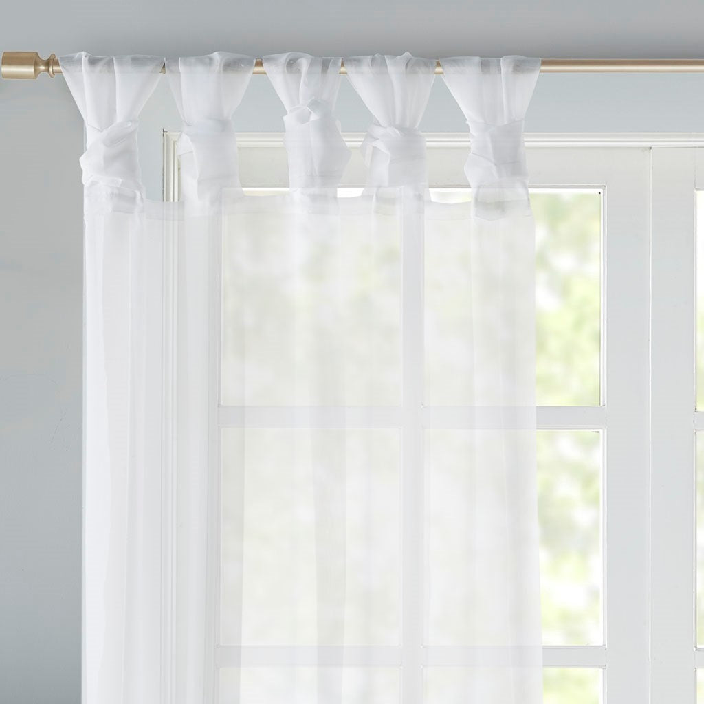 Twist Tab Voile Sheer Window Pair