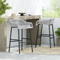 La Push Outdoor Patio Light Gray Rope Bar Stool, Set of 2