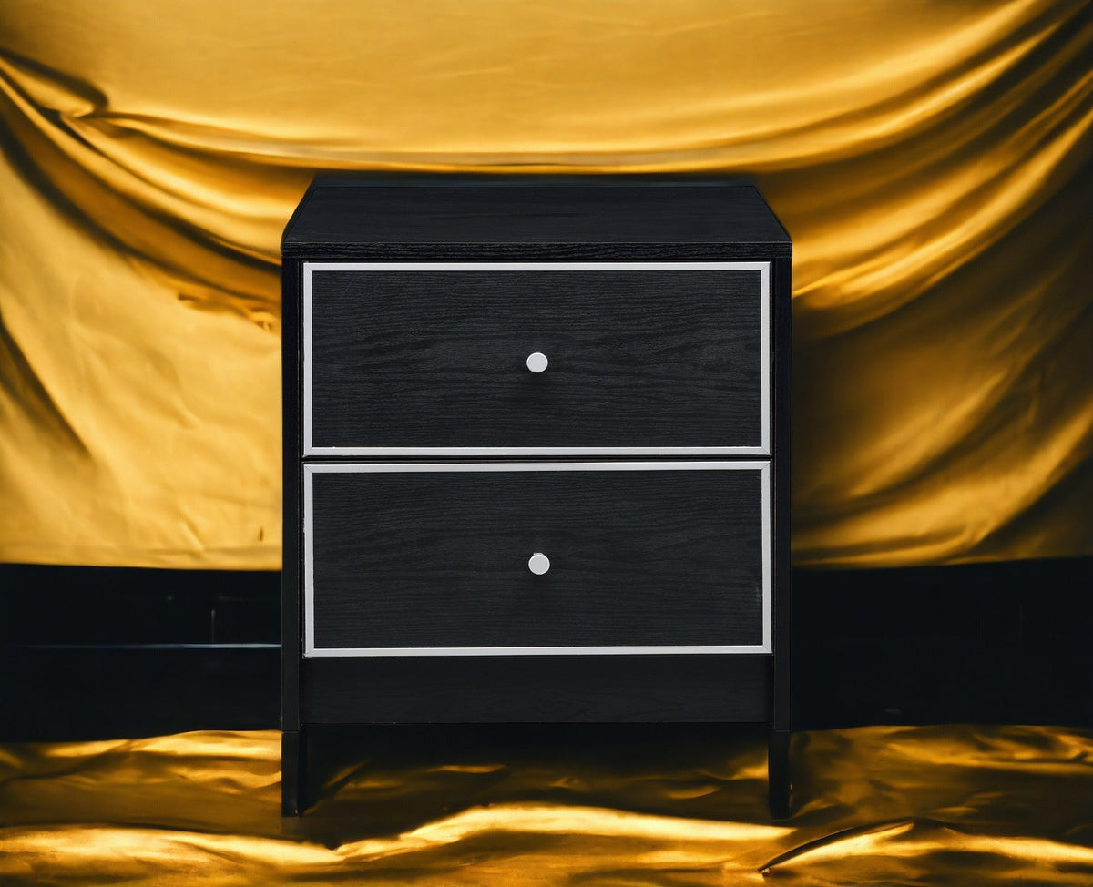 Modern Black Nightstand Table