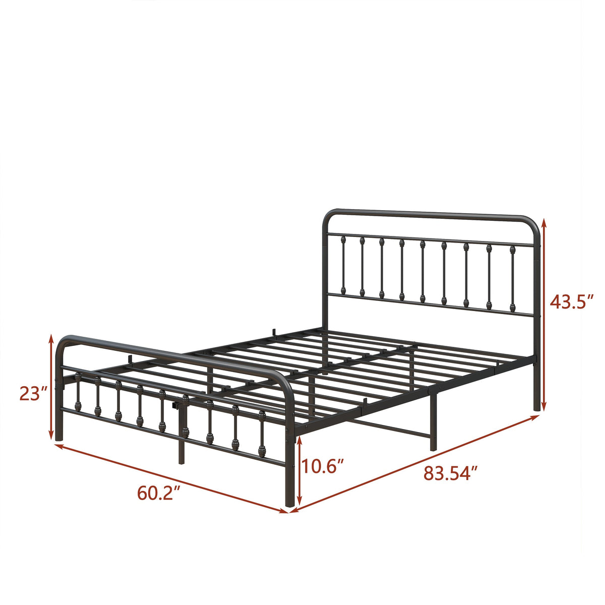 Tara Victorian-Style Steel Bed Frame