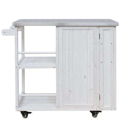 Outdoor Kitchen Island Fir Wood Prep Station