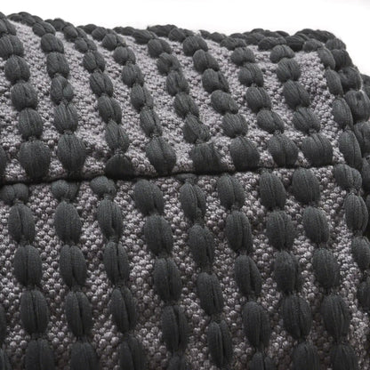 River Handcrafted Cylindrical Pouf in Water Resistant Fabric