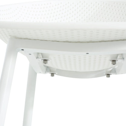 Modern Gable Outdoor Barstool Set of 2 in White