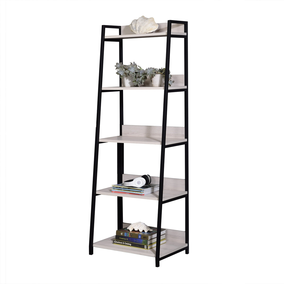 Wendral Natural & Black Finish 24"W Bookshelf