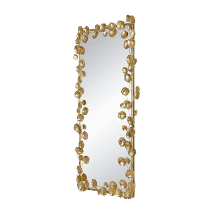 Full Length Mirror with Gold Leaf Accents