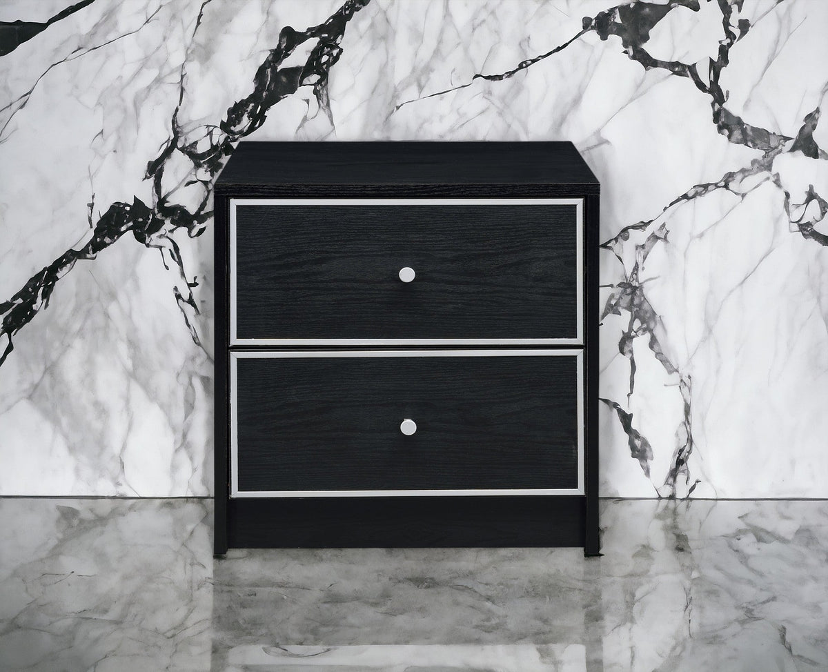 Modern Black Nightstand Table