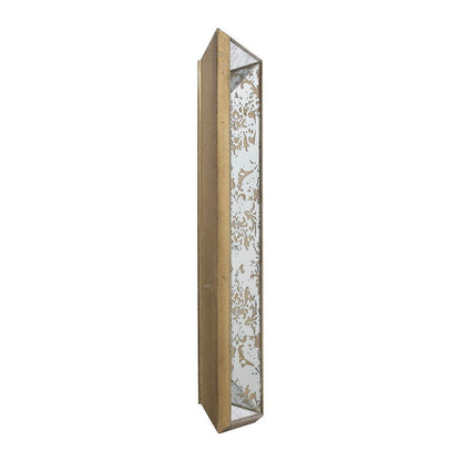 Antique Rectangle Mirror with Floral Accents