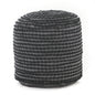 River Handcrafted Cylindrical Pouf in Water Resistant Fabric