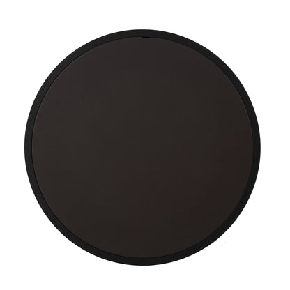 Modern Faux Leather Nesting Round Coffee Table Set - Dark Brown