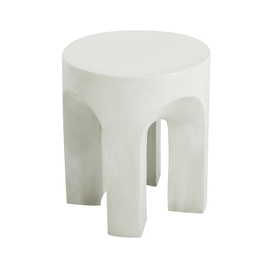 Outdoor MGO Round Top Side Table in Antique White